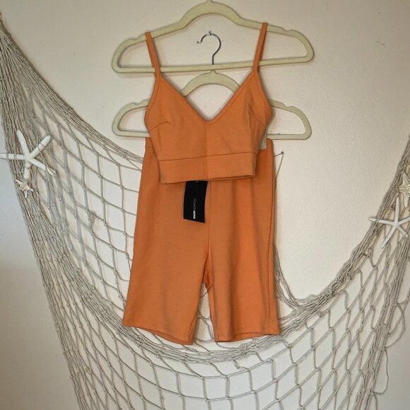 FASHION NOVA Follow Through Biker Short Set XS NWT - Picture 3 of 14